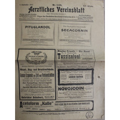 Journal Aerztliches Vereinsblatt Für Deutschland du 4 September 1917