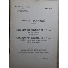 Guide technique fusil semi-automatique de 7.5 mm Mle 49-56