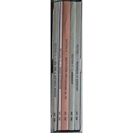 dossier de fiches d'instruction sur la formation élémentaire du tireur au canon mitrailleur de 20 mm monté sur tourelle TH20