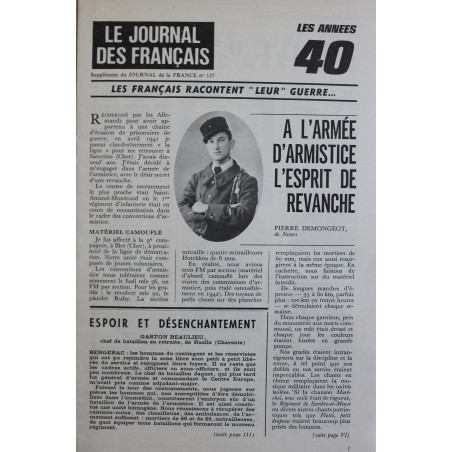Supplément du Journal de la France Les années 40 No 127