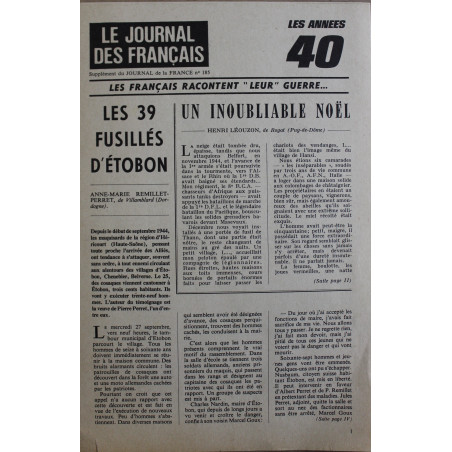 Supplément du Journal de la France Les années 40 No 185