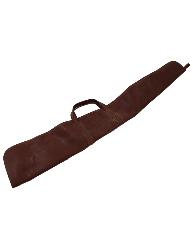 Housse fusil cuir brun Barreteau de 107 cm 