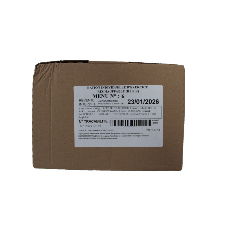 Ration de l'armée française Menu 6