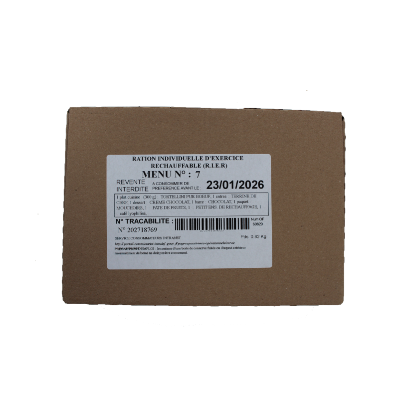 Ration de l'armée française Menu 7
