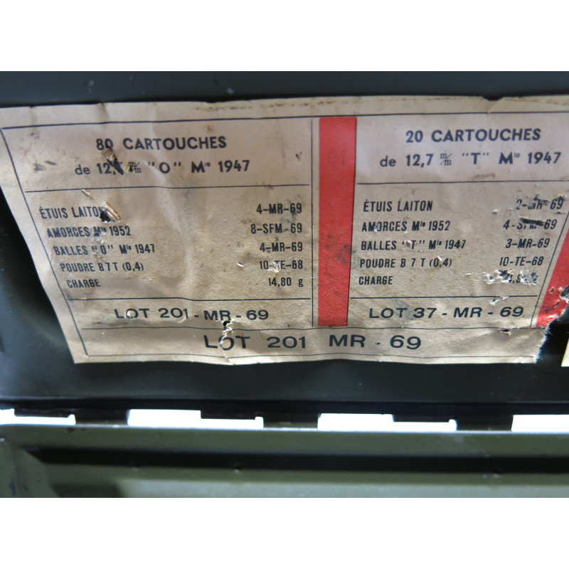 Belle boite a munitions calibre 12.7 1969 ref 477
