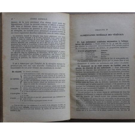Encyclopédie des connaissances agricoles : Chimie Agricole d'E. Chancrin