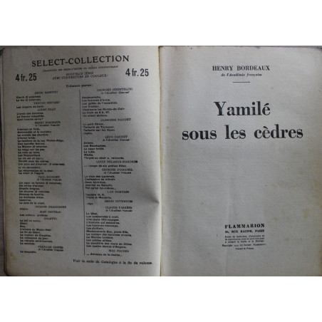 Yamilé sous les cèdres de Henry Bordeaux - Select-Collection