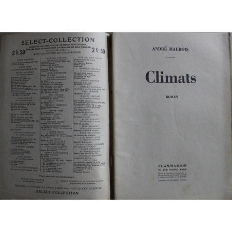 Climats de André Maurois - Select-Collection