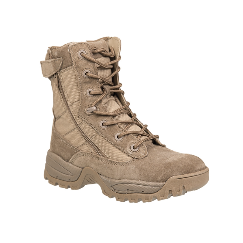 Boots tactique double zip sables