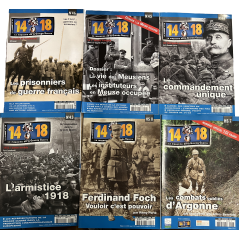 Lot de 4 revues 14-18 Le magazine de la Grande Guerre (43,44,45,46) et un Hors Série No 7 et No 8