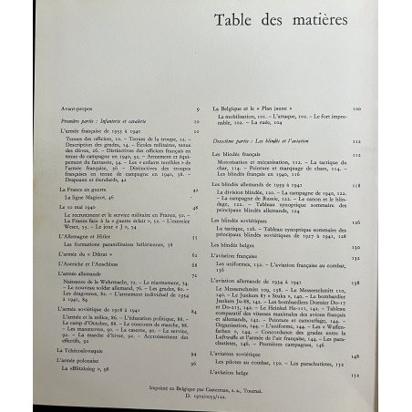 Livre L'uniforme et les armes des soldats de la Guerre 1939 - 1945 - Tome 1