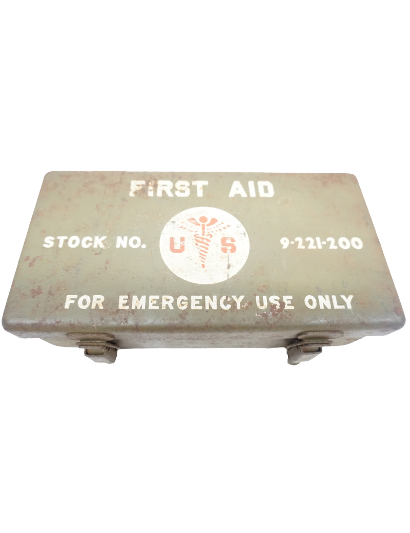 Boîte Originale US "First Aid - For emergency Use only" pour véhicule 2nd war