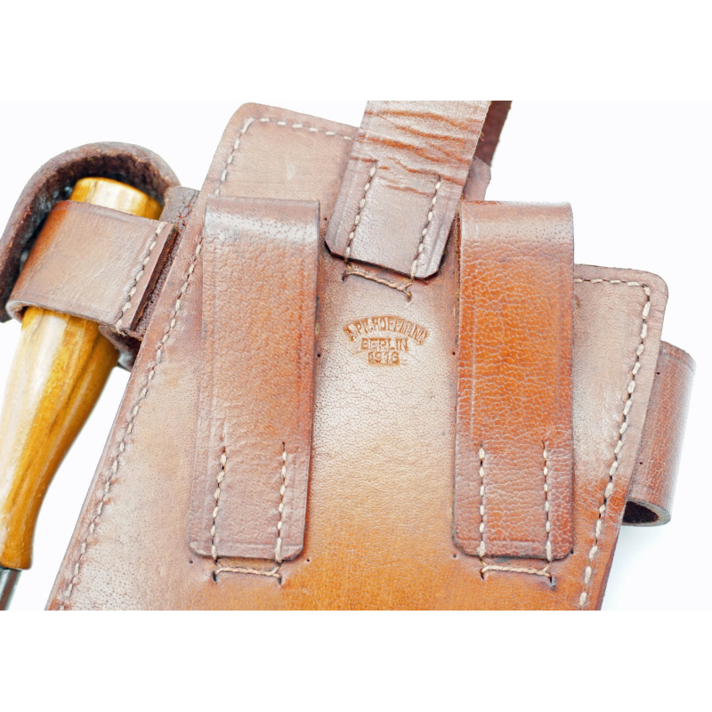 Brelage en cuir porte crosse C96 1912-1916 avec baguette Brelage en cuir porte crosse C96 1912-1916 avec baguette