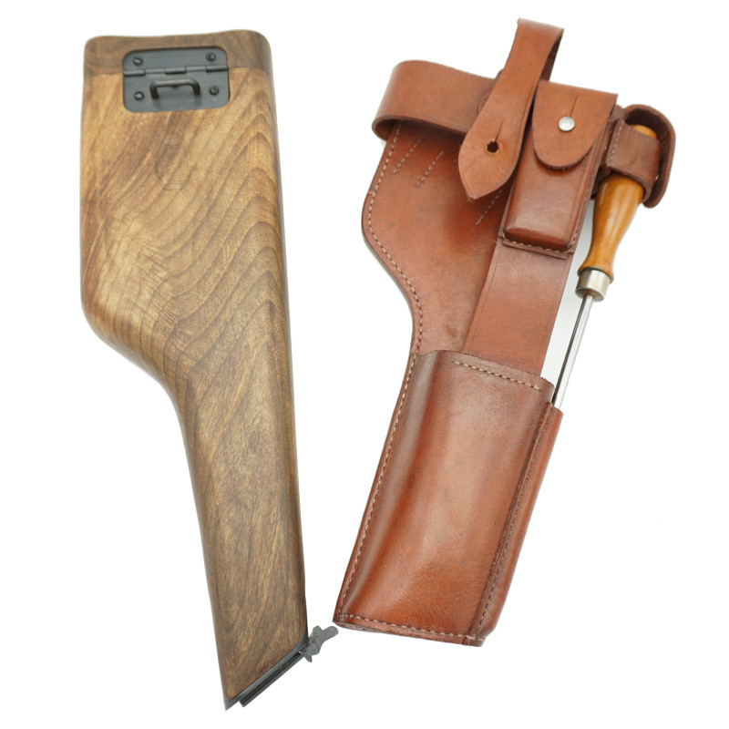 Brelage en cuir porte crosse C96 1912-1916 avec baguette Brelage en cuir porte crosse C96 1912-1916 avec baguette