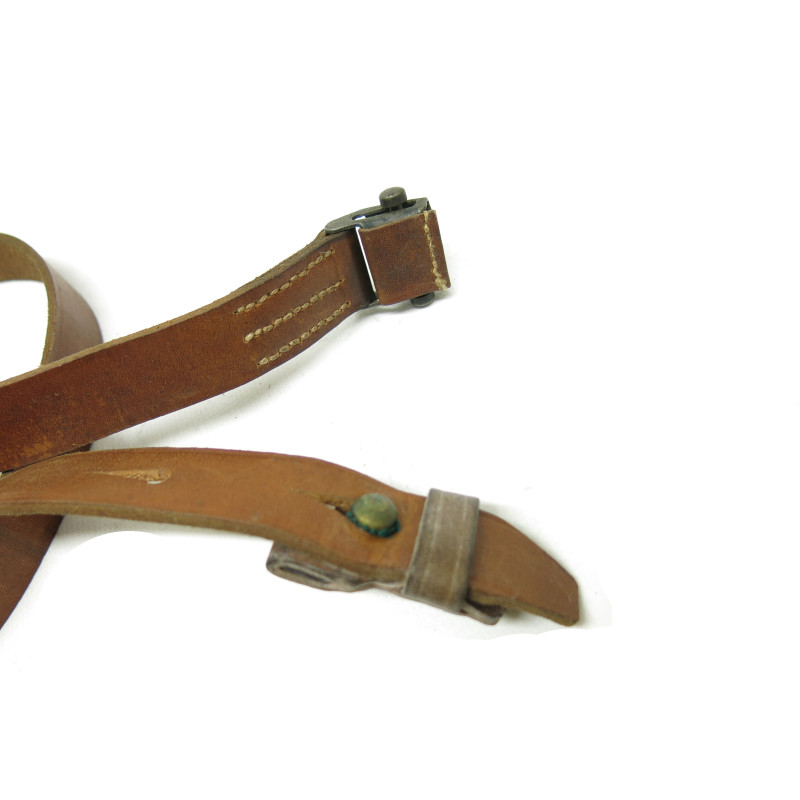 Bretelle cuir lisse fusil Mauser 98 39/45