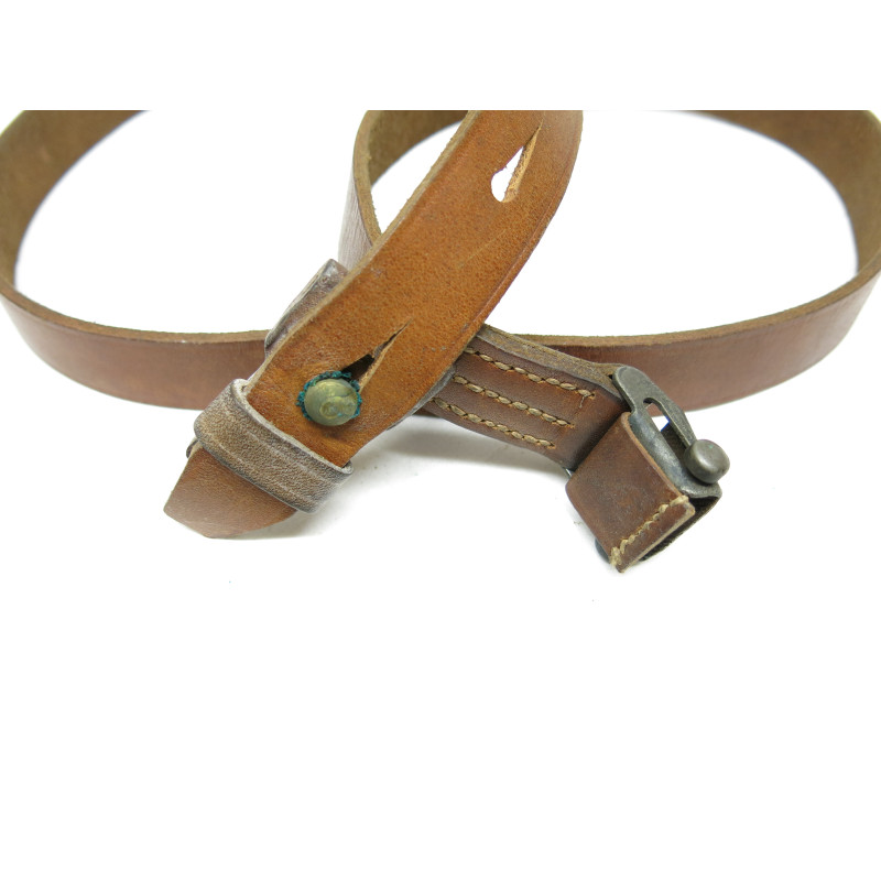 Bretelle cuir lisse fusil Mauser 98 39/45