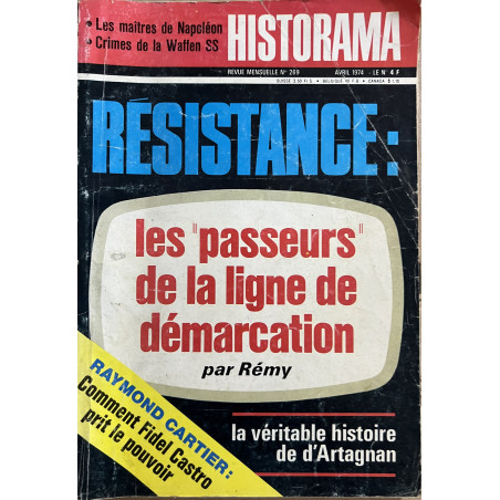Revue Historama No 269 : Résistance : Les "passeurs" de la ligne de démarcation
