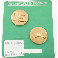 Jeu d' insignes pour uniforme de l'US Army US / Armored (blindé - ref4)