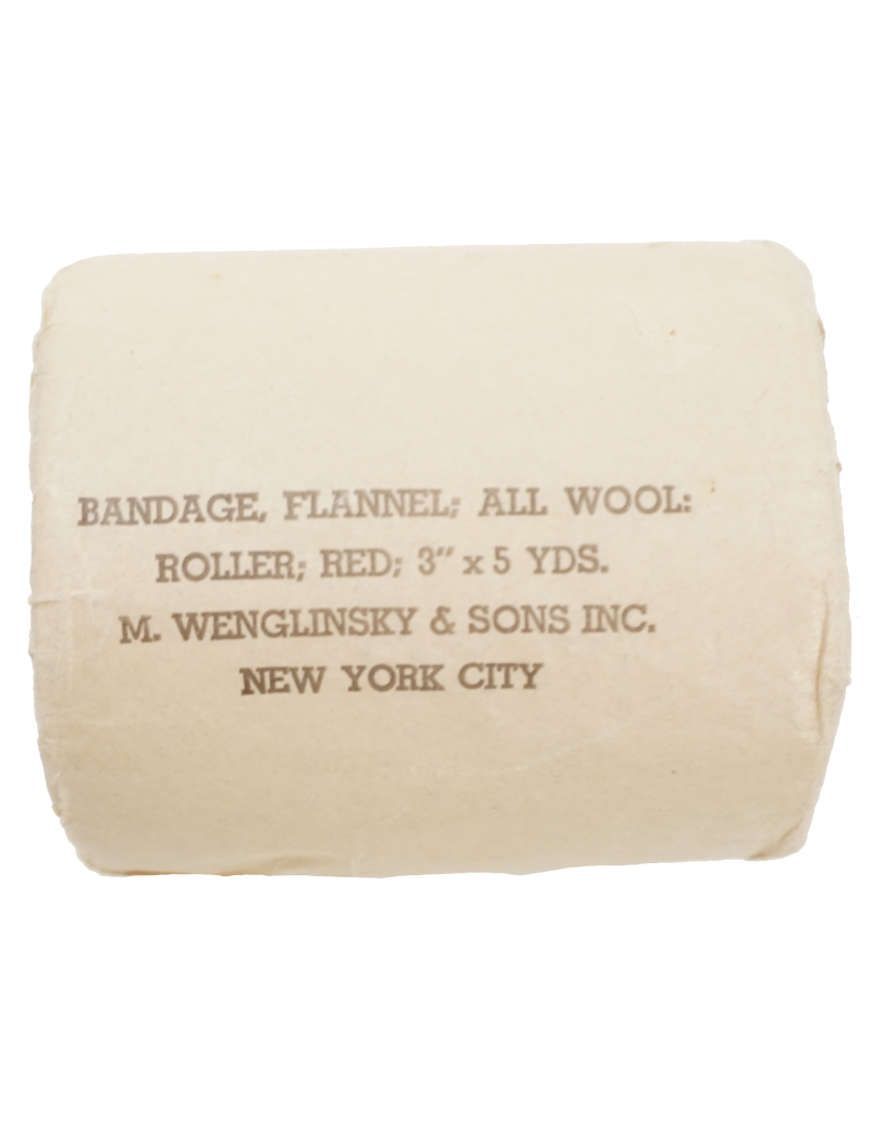 Rouleau de bandage flannel, all wood NYC - WW2