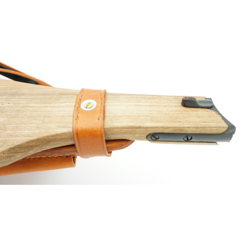 Etui cuir avec crosse bois Luger P08 Marine