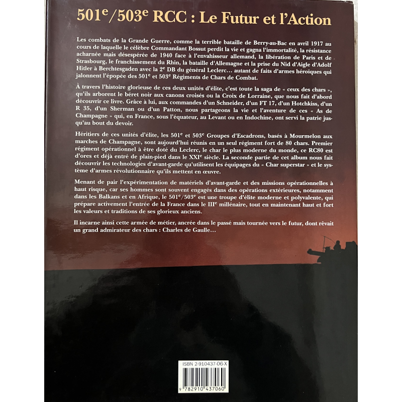 Livre Régiment de Chars de combat 501e/503e : Le futur et l'action et l'Action Livre Régiment de Chars de combat 501e/503e : Le futur et l'action et l'Action