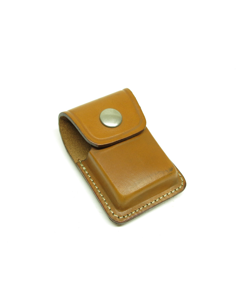 Porte Zippo cuir marron