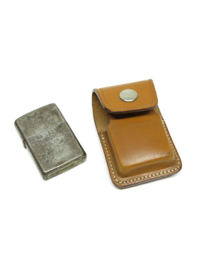 Porte Zippo cuir marron