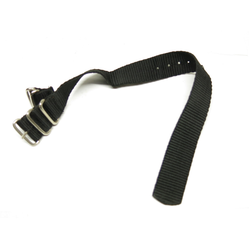 Bracelet commando nylon noir pour montre ou boussole ref 100