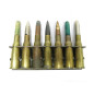 Lot de 7 cartouches fusil Lebel sur lame ref 566 categorie C 