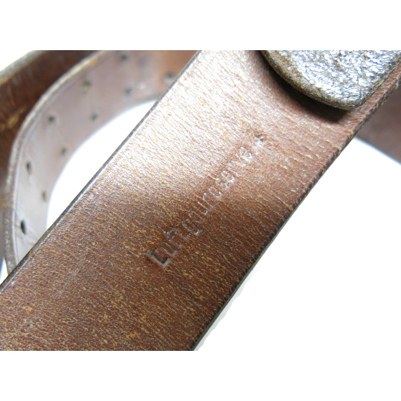 Ceinturon cuir Allemand original daté 1935 crochet alu  ref 86