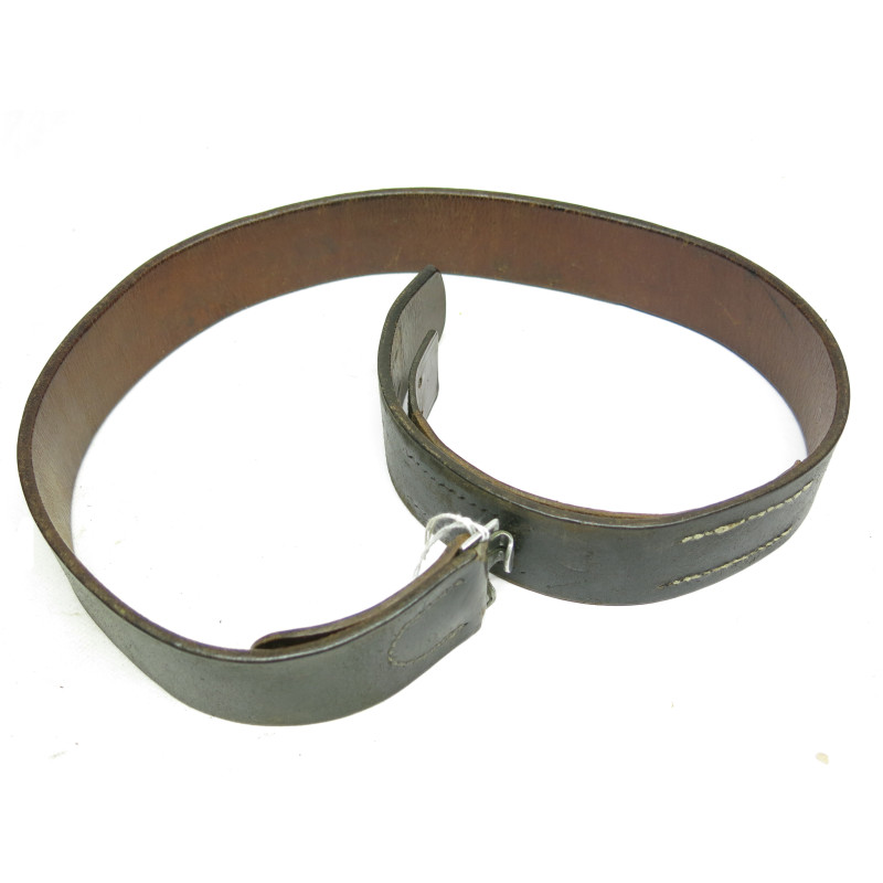 Ceinturon cuir Allemand original 1938 crochet alu ref 123