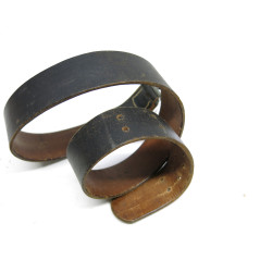 Ceinturon cuir Allemand original 1944 crochet acier ref 166