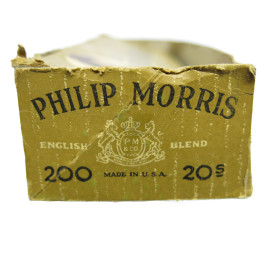 Boite carton vide original pour  cigarettes Philipp Morris  US ww2  ref 22