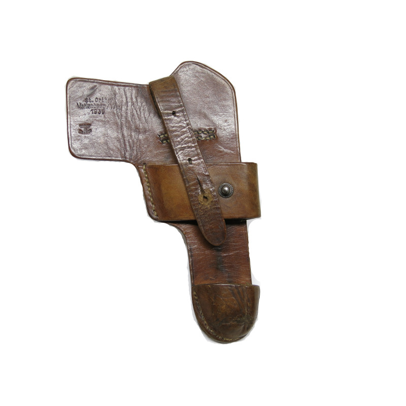 Etonnant etui cuir P08 Luger modifié pour Ruby 7.65  resistance ou  Indochine ref  188 