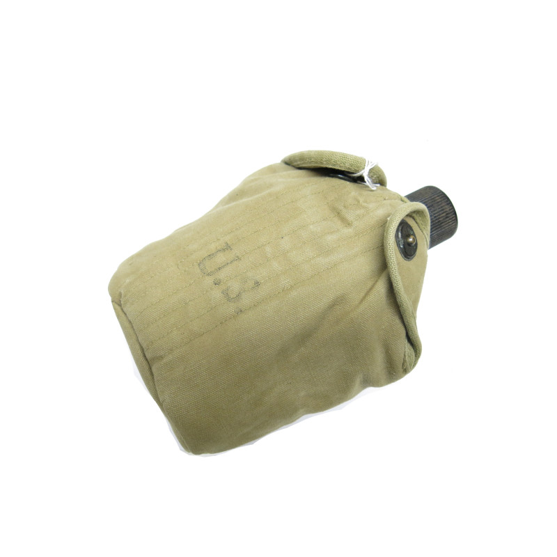 Gourde originale US 1944 complète avec quart et housse