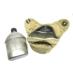 Gourde originale US 1944 complète avec quart et housse