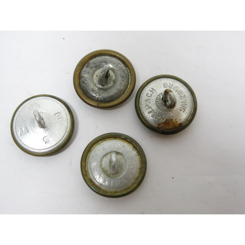 Lot de 4 boutons dorés originaux Allemand veste Wh Ref  49