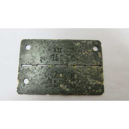 Plaque originale d'identification  STALAG Ref  15840 