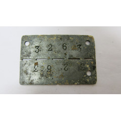 Plaque originale d'identification  STALAG Ref  3263