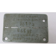 Plaque originale d'identification  Ref  35173