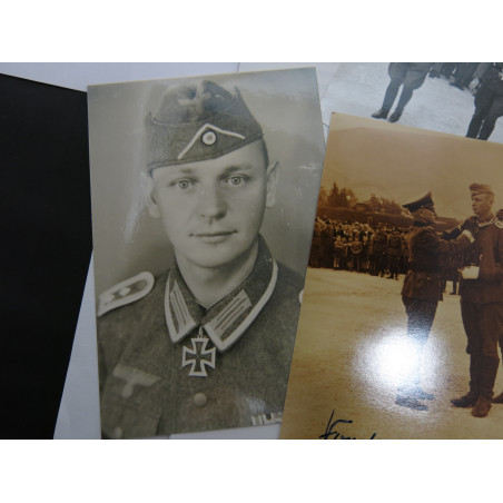 3 Photos dédicacées  Ritterkreuz 1942 soldat Vogelsang   ref  120 