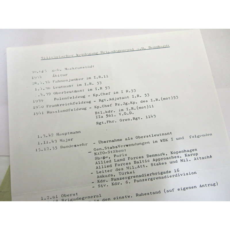 1 Photo dédicacée  Ritterkreuz 1940 soldat Ennhardt   ref  121