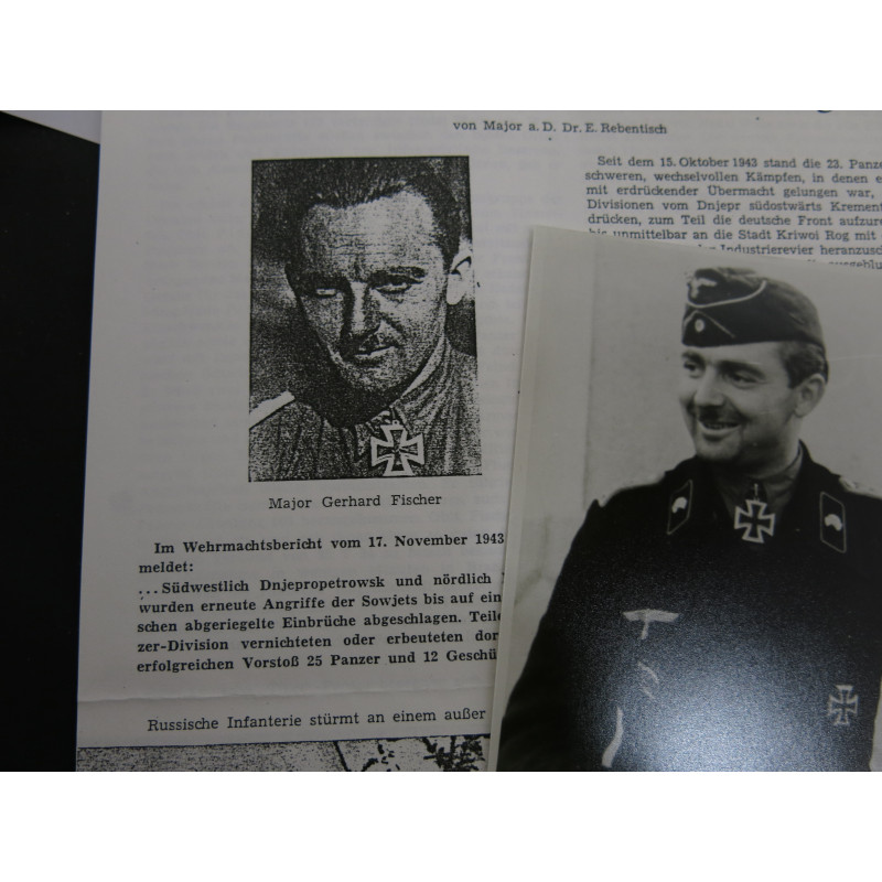 1 Photo Panzer division dédicacée  Ritterkreuz 1941 soldat  Fischer Gerhard   ref  124