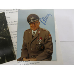 2 Photos Panzer division dédicacées  Ritterkreuz  soldat Ludwig Bauer    ref  126