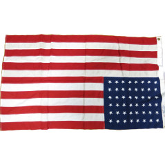 Drapeau Américain original 48 étoiles WW2 1.20 x 0.70 m ref 100