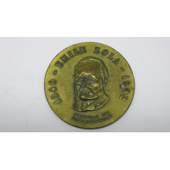 Médaille de table bronze Emile Zola Réf 236 