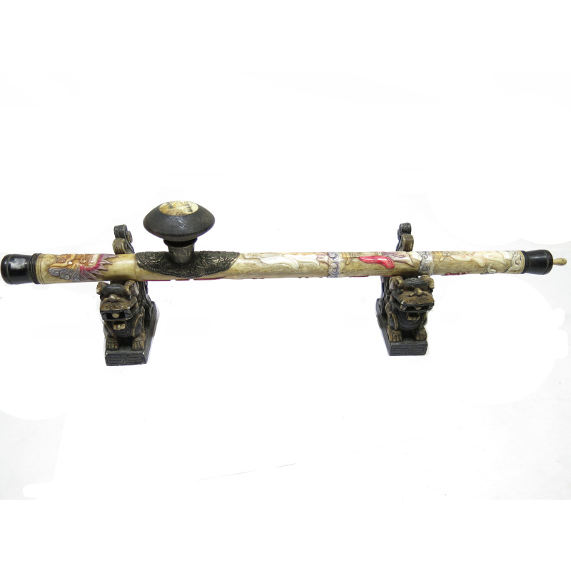 2 supports en pierre  pour pipe asiatique  