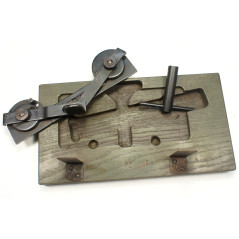 Outil avec support de chargement bois pour double trommel MG15 ou MG34 et clé 