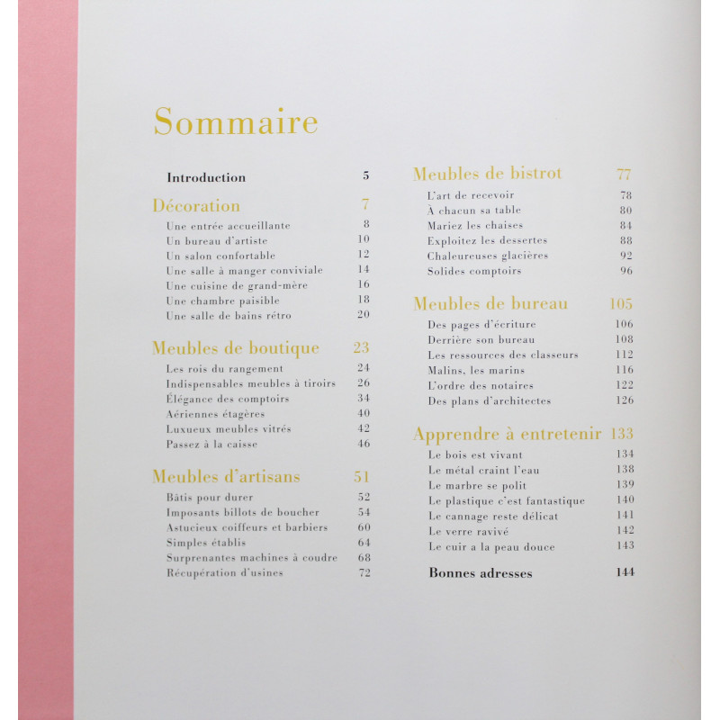 Livre l'univers des meubles de métiers Livre l'univers des meubles de métiers