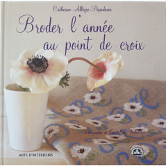 Livre Broder l'année au point de croix de Catherine Allègre- Papadacci